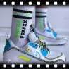 SneakFreaxx Chaussettes Socken Neon Bottom Vert